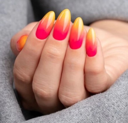 Neon ombre nails